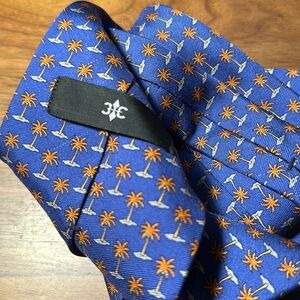 Blue and orange Clemson palmetto palm tree tie ✨ 🌴 South Carolina